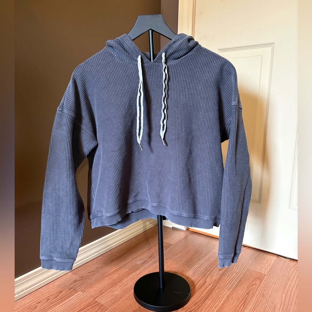 Aerie Gray Ribbed Pullover